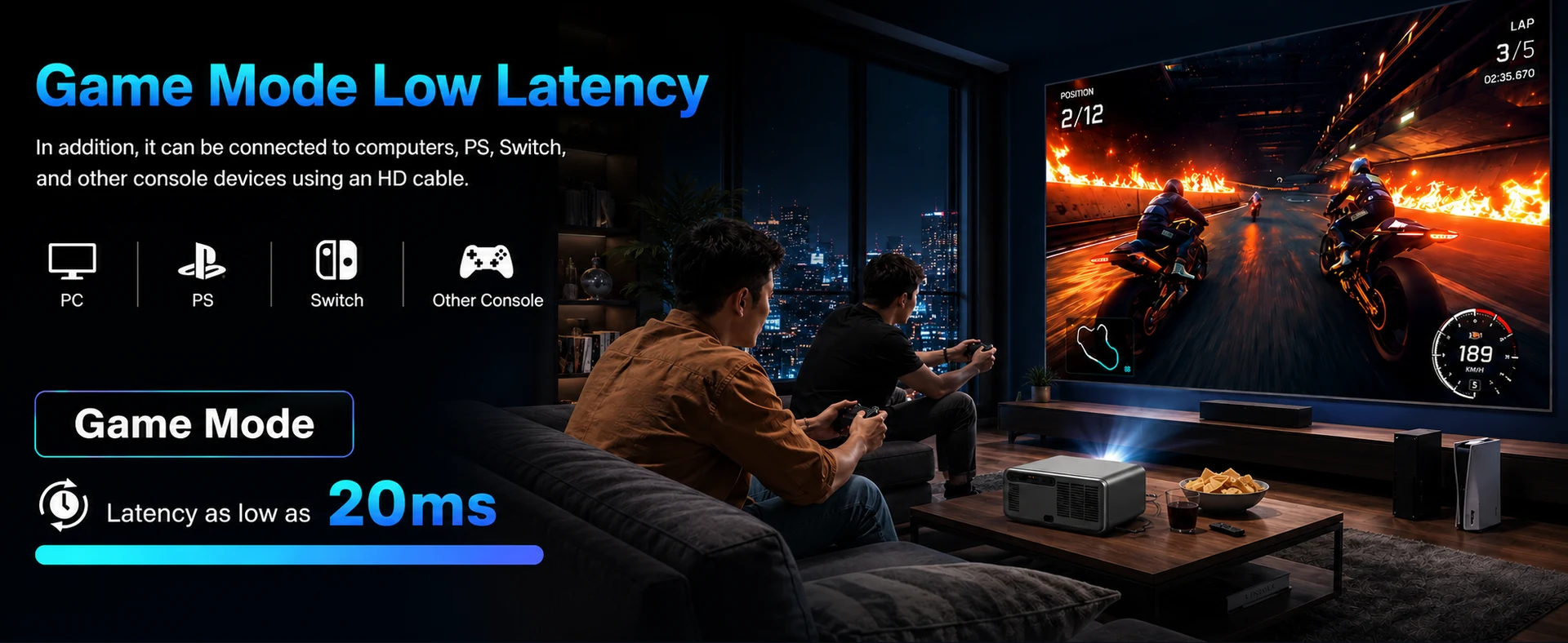 BOSS S8A gaming-room viewing graphic
