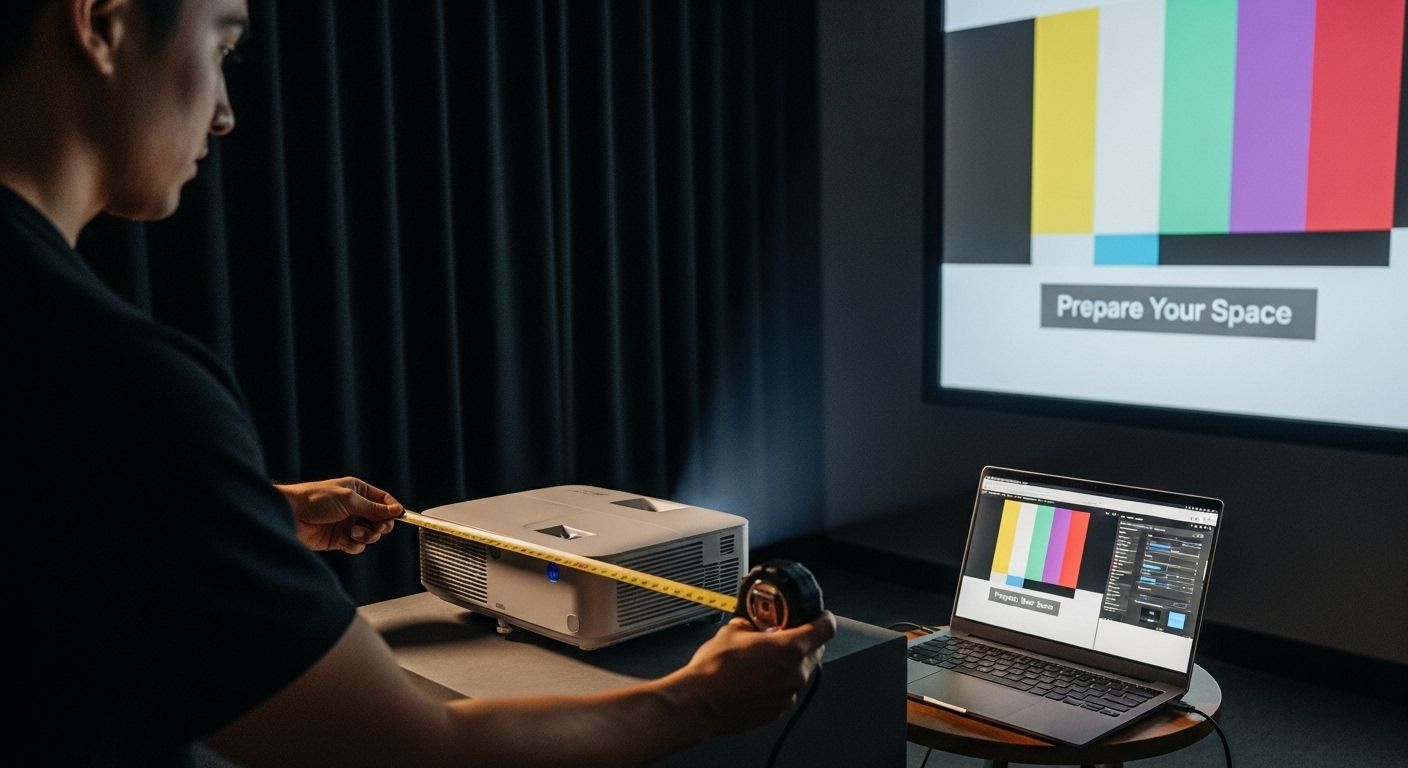 How do I calibrate the color settings on my projector?