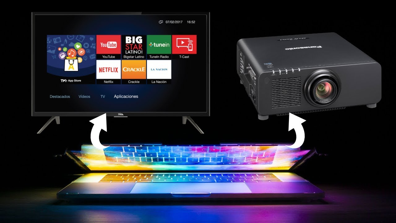 How do I connect a projector to a laptop wirelessly?